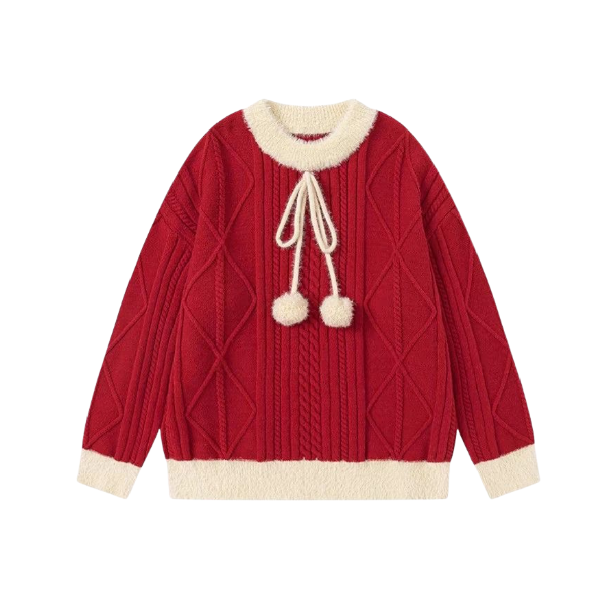 Holiday Pom Red Sweater