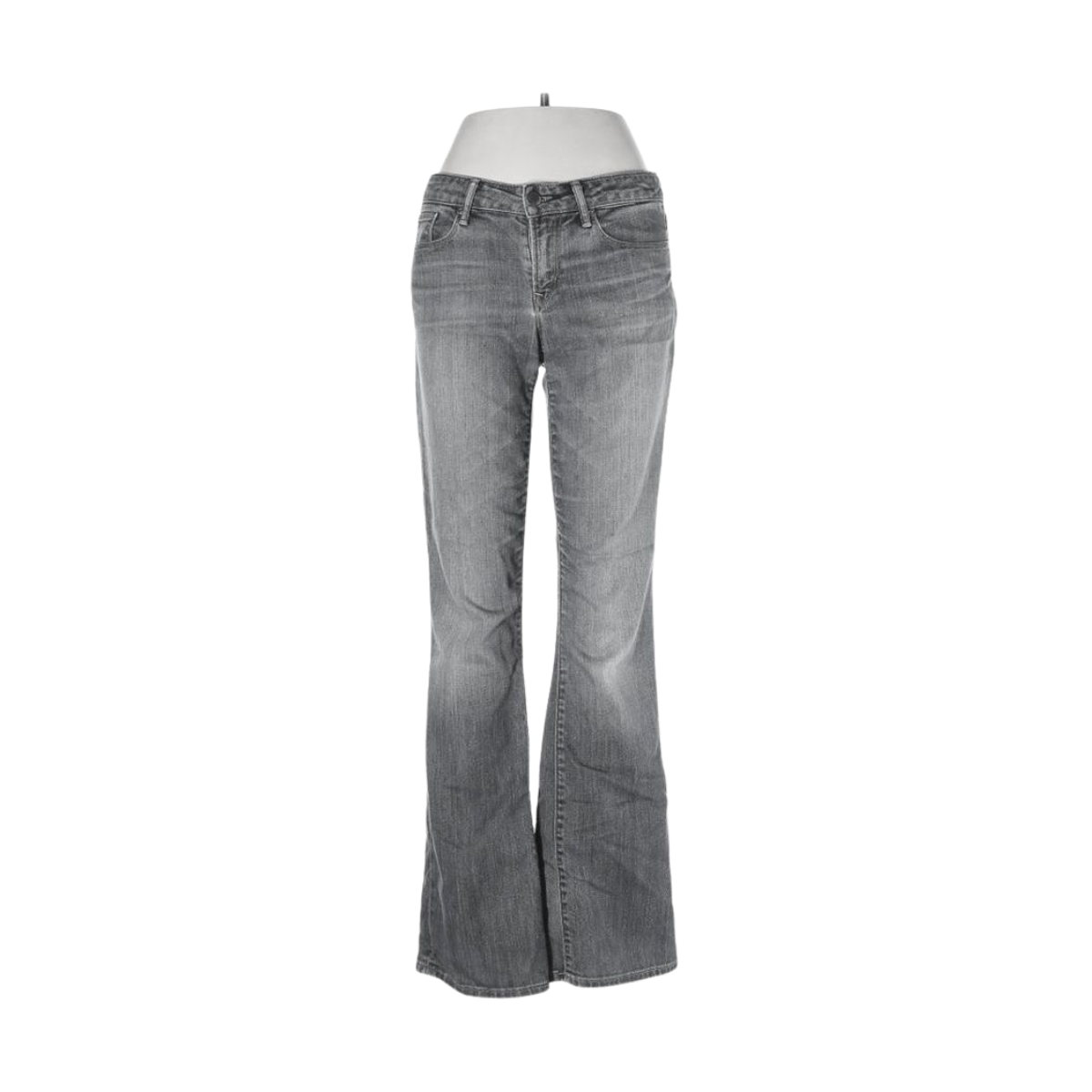 Grey Minimal Flare Jeans